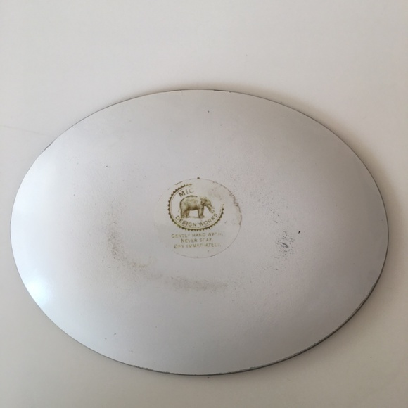 Michel Design Works Oval Glass Soap/Trinket Dish Bird w/Pears & Flowers - Picture 2 of 4